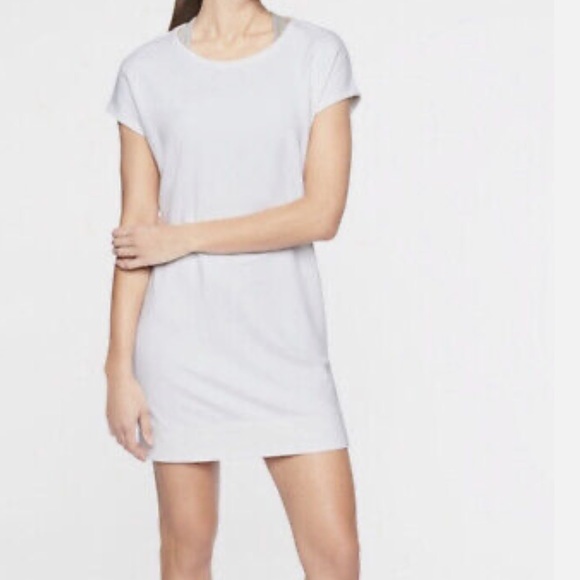 Athleta Dresses & Skirts - ATHLETA Soft White Short Sleeve Cocoon Comfy Shirt Dress Size XL Athleisure